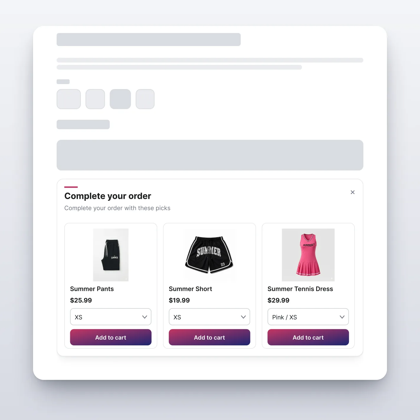 Cross-sell Pop-up — storefront preview